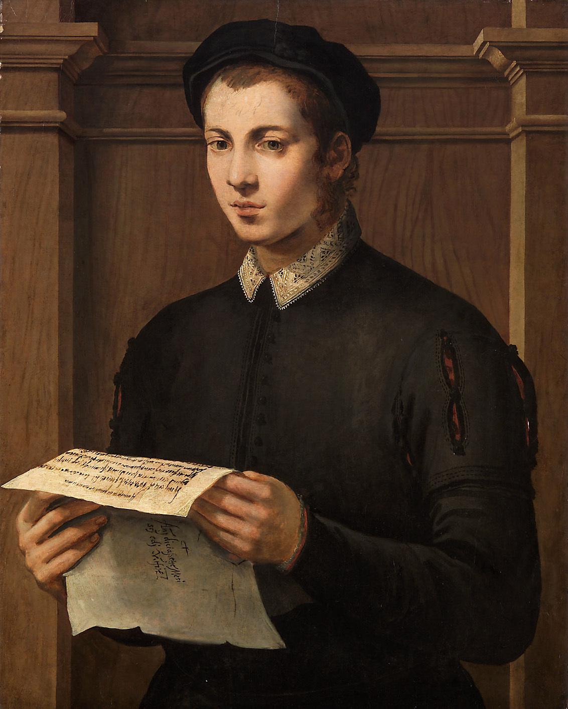 Francesco Salviati, Bildnis eines Jünglings mit Brief