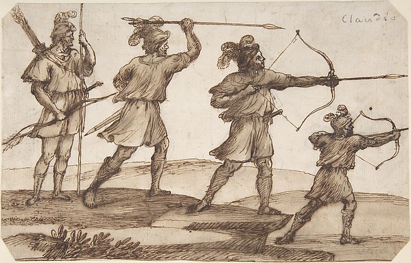 Claude Lorrain (Claude Gellée), Three Archers and a Figure with a Spear