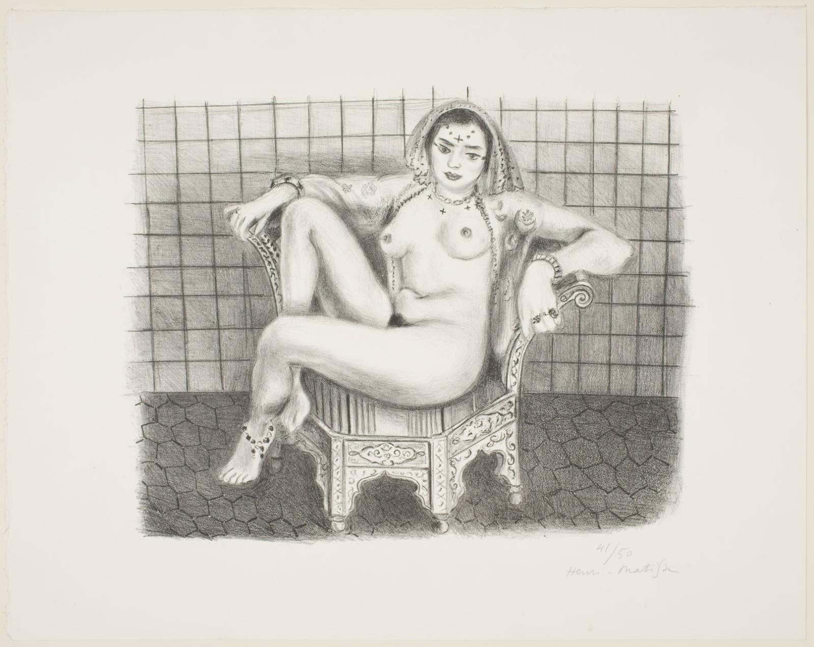 Henri Matisse, Ung hindu, siddende nøgen i en stol
