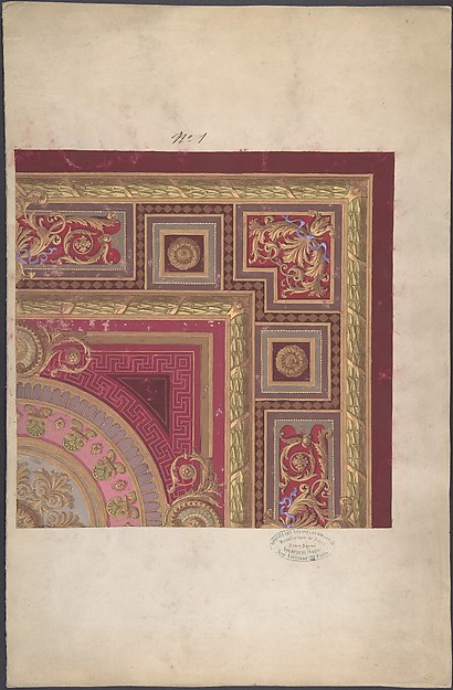 Anonymous, French, 19th century, Design for a Carpet