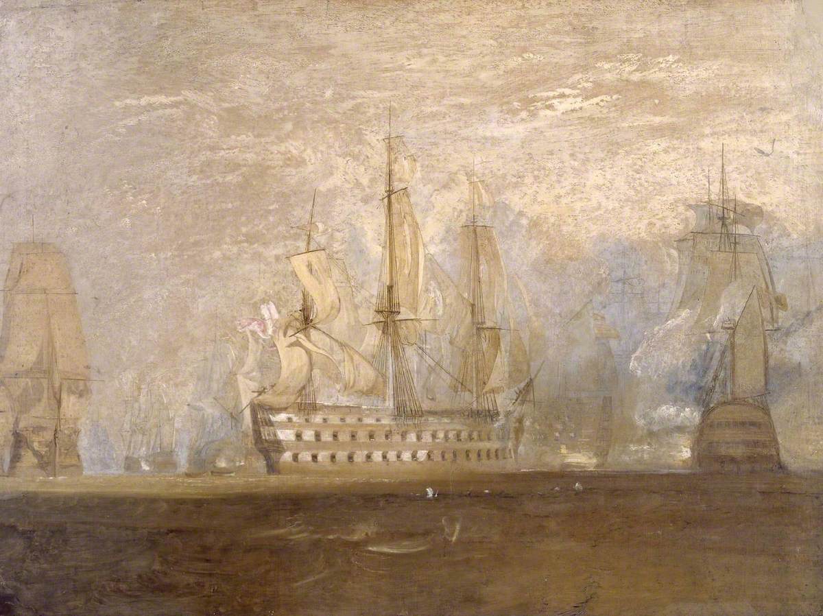 J. M. W. Turner, First Sketch for ‘The Battle of Trafalgar’