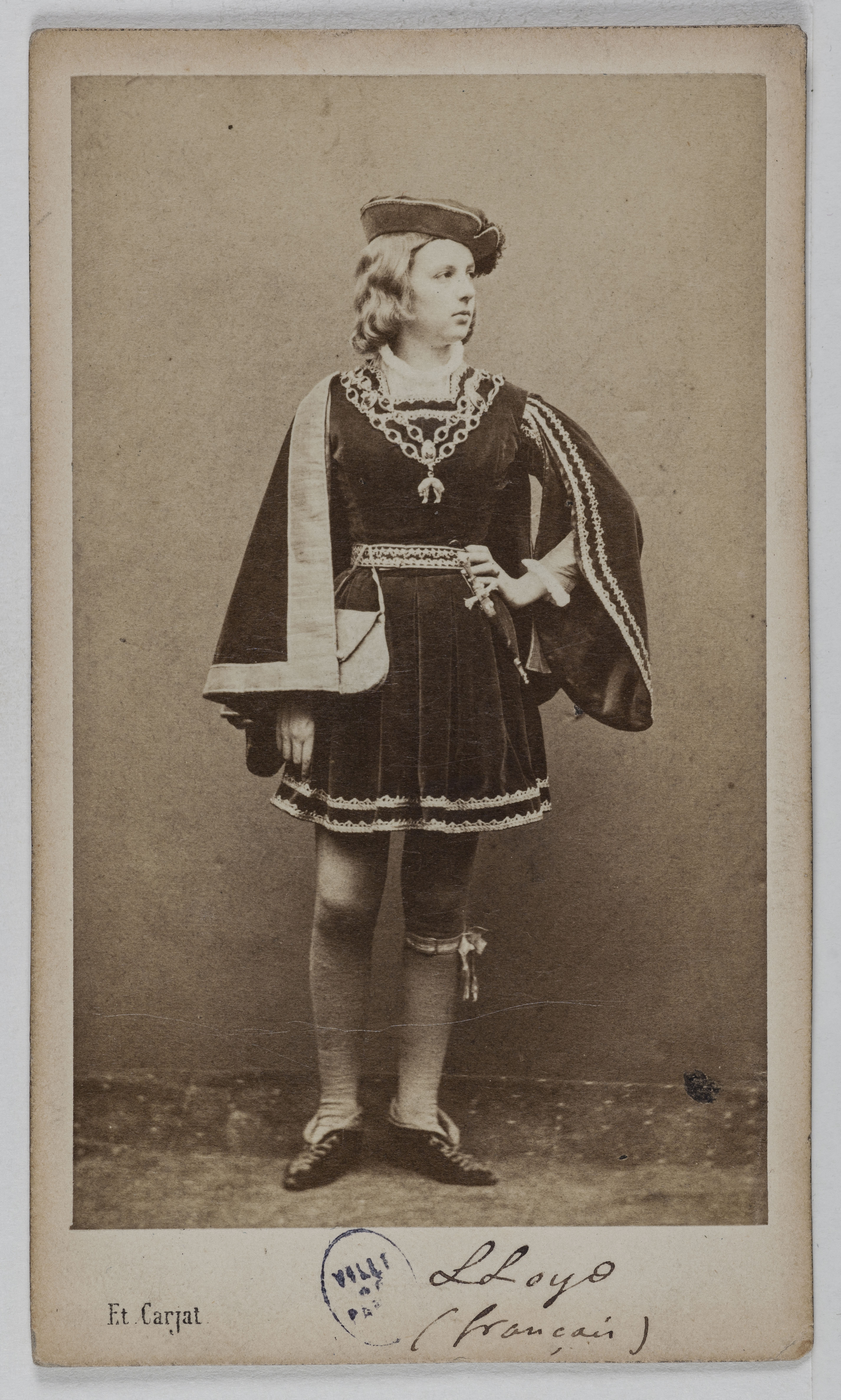 Carjat & Cie, Portrait de Lloyd Marie, (Marie Emilie Jolly, dite), (ép. Georges Vibert), (1842-1897), (actrice)