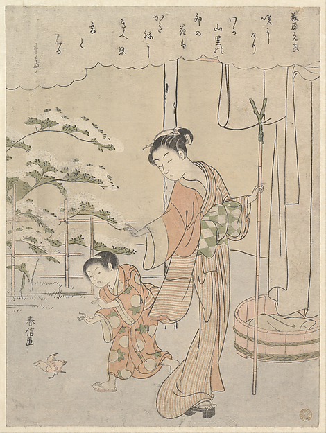 Suzuki Harunobu, Poem by Fujiwara no Motozane (ca. 860) from the Series Thirty-Six Poets