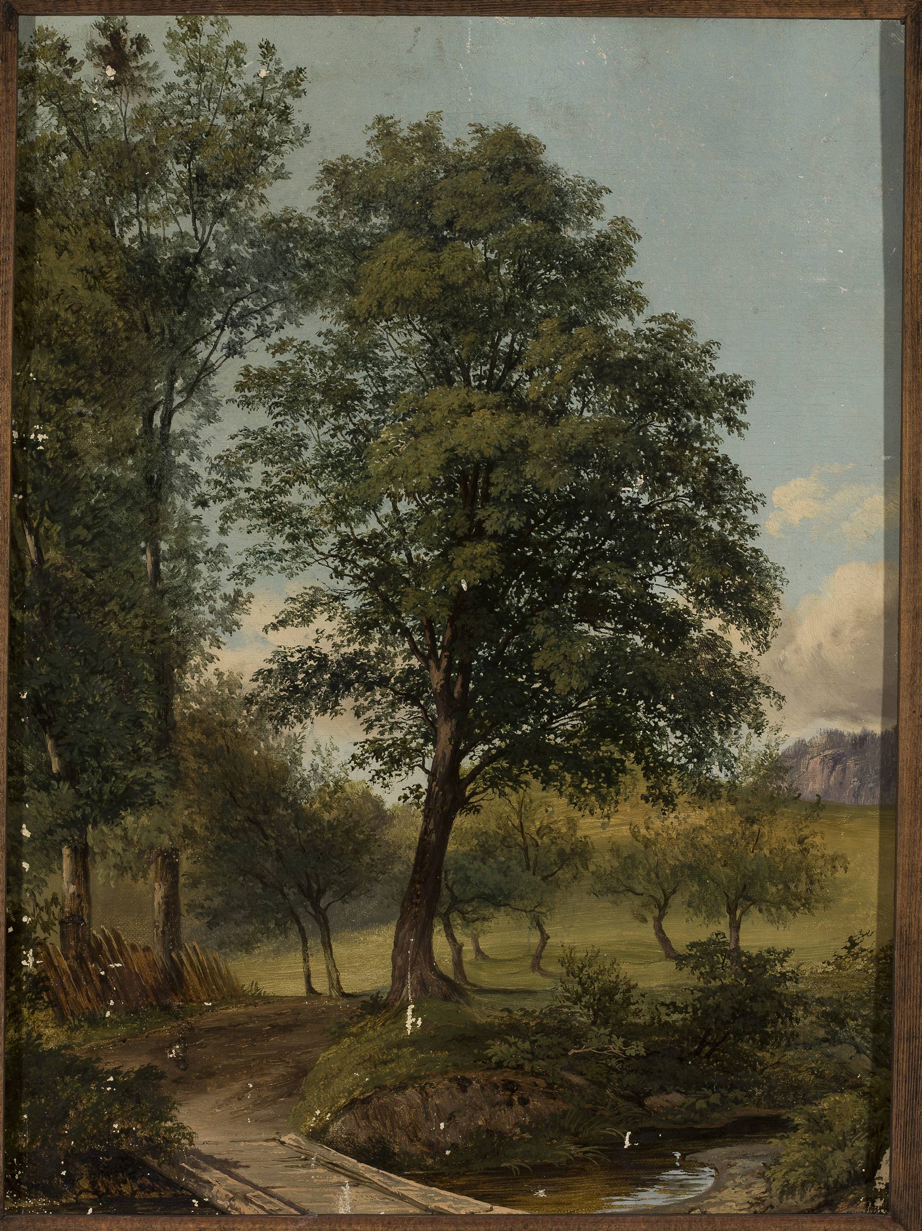 Jan Nepomucen Głowacki, View with a bridge over a creek