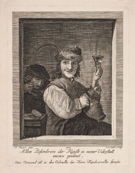 Gerhard Ludvig Lahde, Bonde med kande og glas
