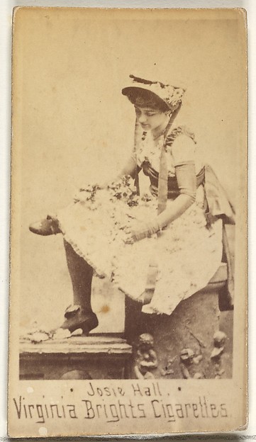 Allen & Ginter, Josie Hall, from the Actors and Actresses series (N45, Type 1) for Virginia Brights Cigarettes