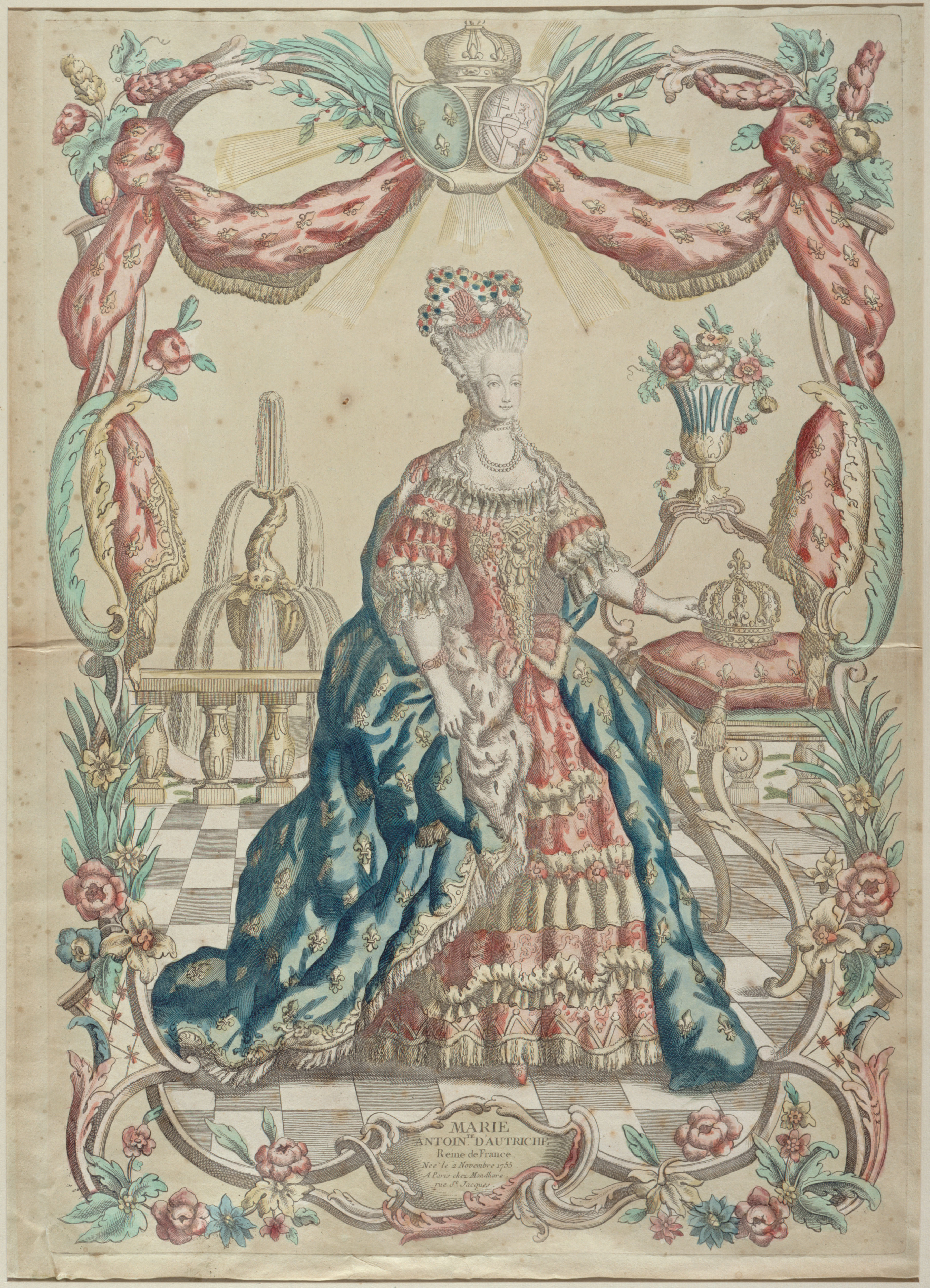 Anonyme, Portrait de Marie Antoinette, reine de France.