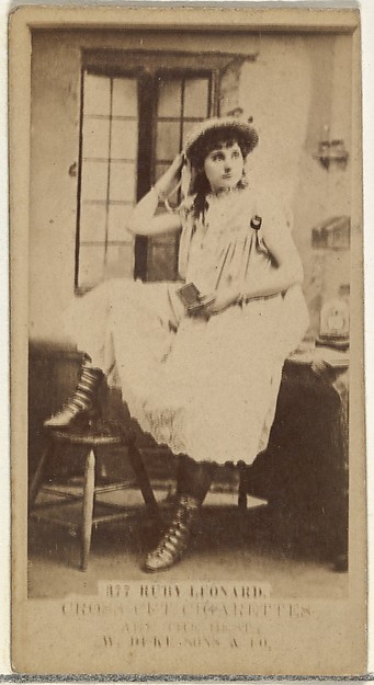 W. Duke, Sons & Co., Card Number 377, Ruby Leonard, from the Actors and Actresses series (N145-3) issued by Duke Sons & Co. to promote Cross Cut Cigarettes