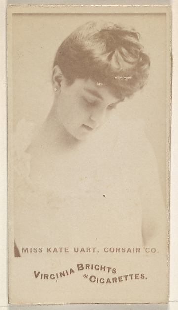 Allen & Ginter, Miss Kate Uart, Corsair Co., from the Actors and Actresses series (N45, Type 6) for Virginia Brights Cigarettes