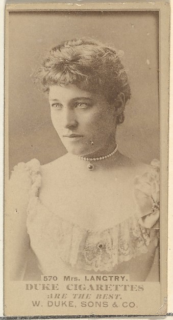 W. Duke, Sons & Co., Card Number 570, Mrs. Langtry, from the Actors and Actresses series (N145-7) issued by Duke Sons & Co. to promote Duke Cigarettes
