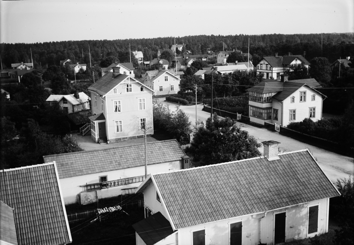 Skötsner-Edhlund, Vy från kafé Utsikten över Nya stadsdelen, Rådmansgatan, Östhammar, Uppland