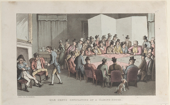 Thomas Rowlandson, Quae Genus Officiating at a Gaming House