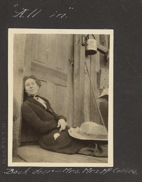 Unknown, [Mrs. McCallie Sitting Against a Door]
