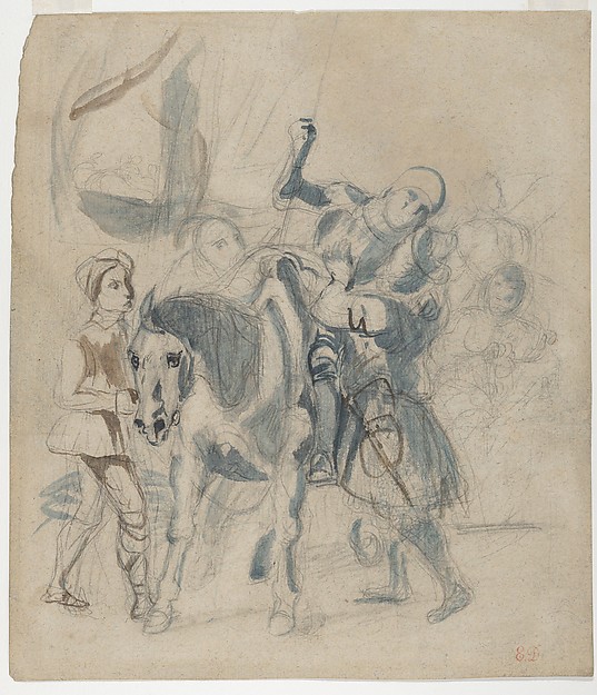 Eugène Delacroix, The Wounded Goetz von Berlichingen Takes Refuge in a Gypsy Camp