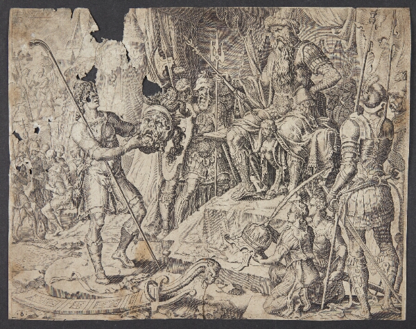 Maarten van Heemskerck, David skiller hovedet fra Goliats krop