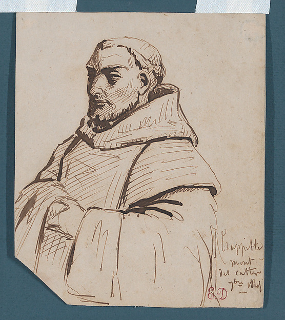 Eugène Delacroix, Portrait of a Trappist Monk
