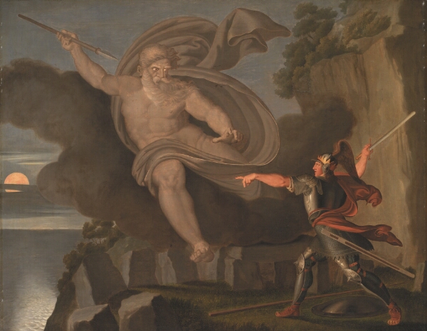 Asmus Jacob Carstens, Fingals kamp med Lodas ånd