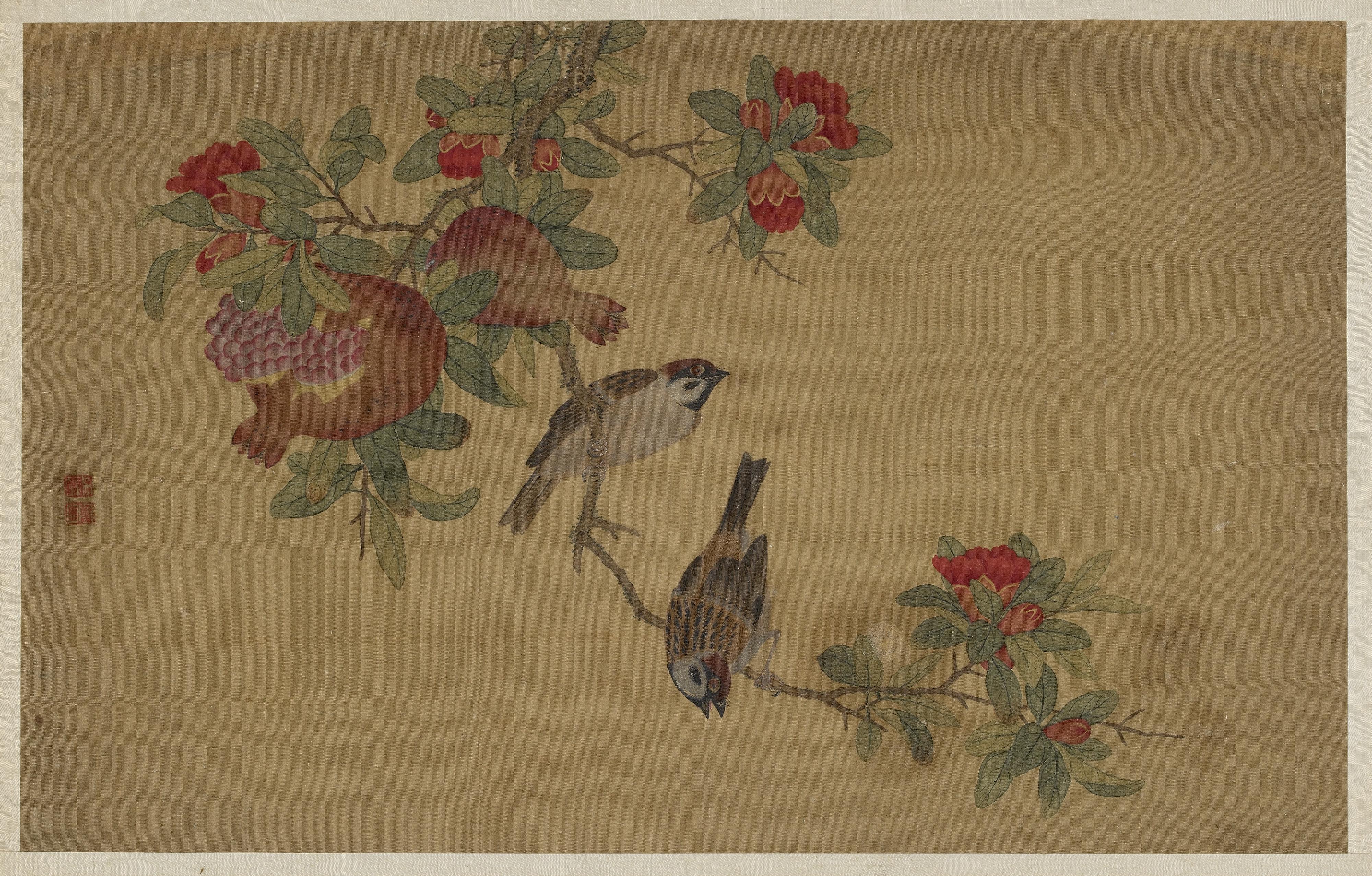 Wu Zhang, Birds, fruit, and flowers