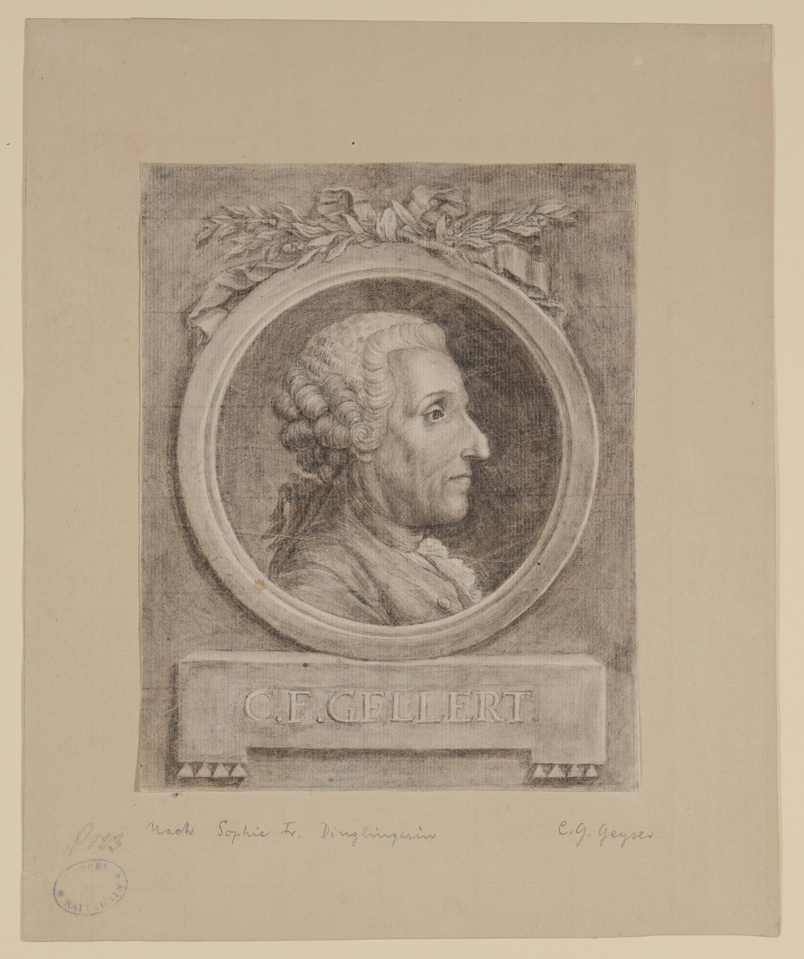 Sophie Gottlieb Dinglinger, Christian Fürchtegott Gellert
