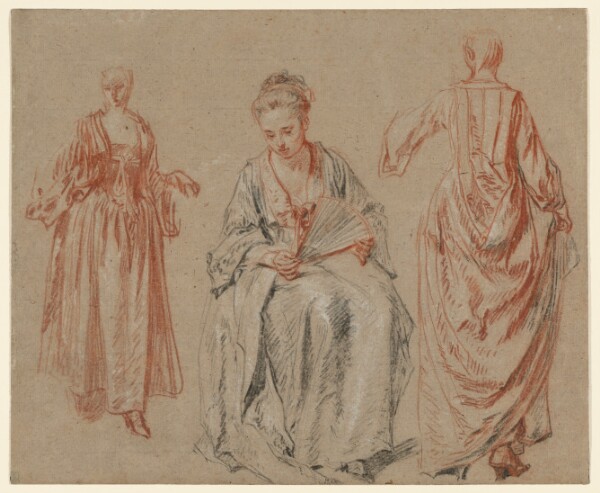Jean-Antoine Watteau, Studies of Three Women