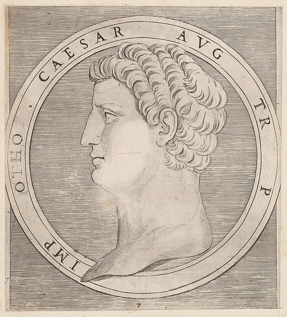 Marcantonio Raimondi, Otho, from The Twelve Caesars, from "Speculum Romanae Magnificentiae"