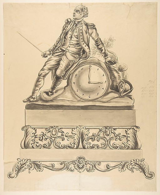 Anonymous, French, 18th century, Design for a Clock