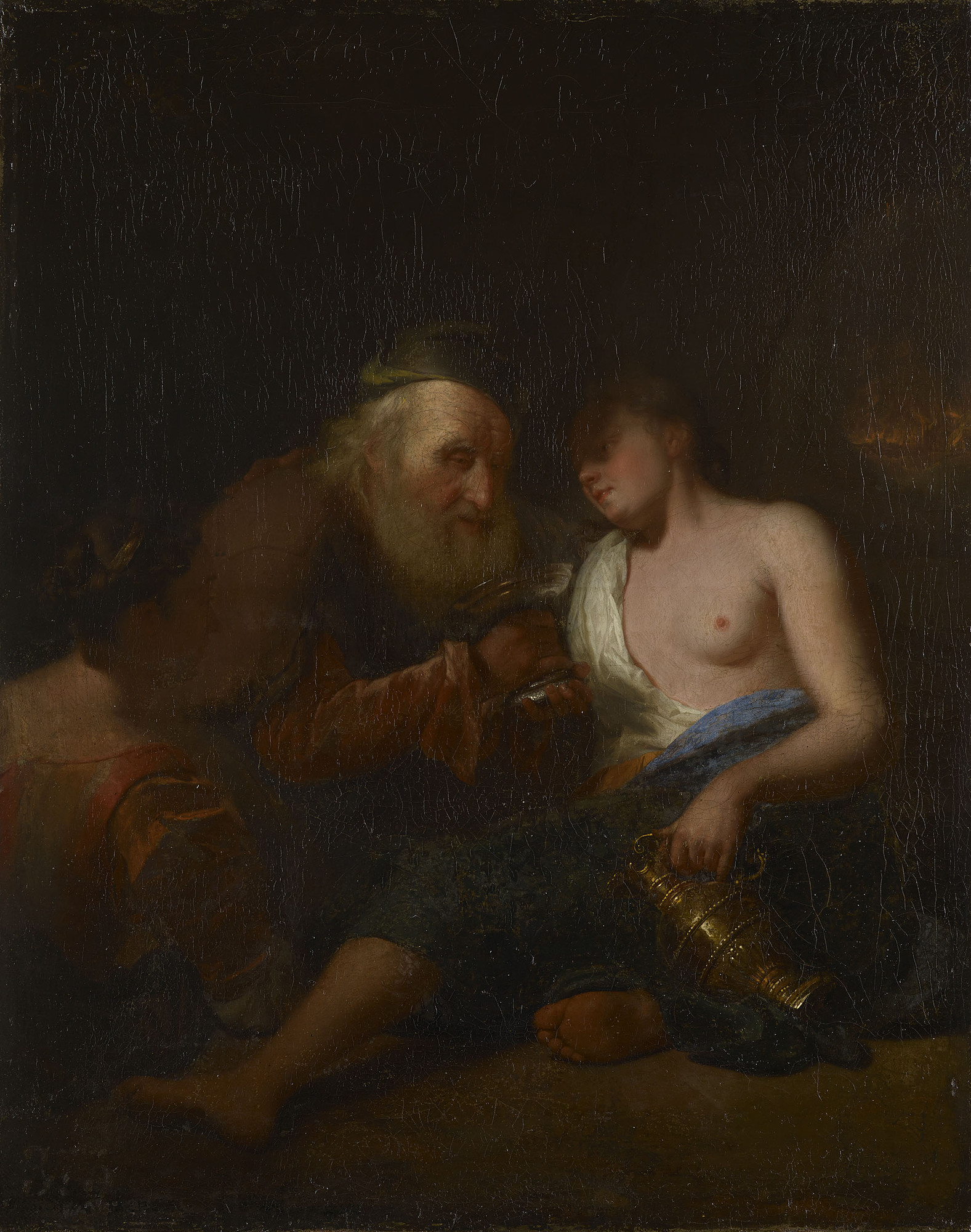 Godfried Schalcken, Lot and his Daughters