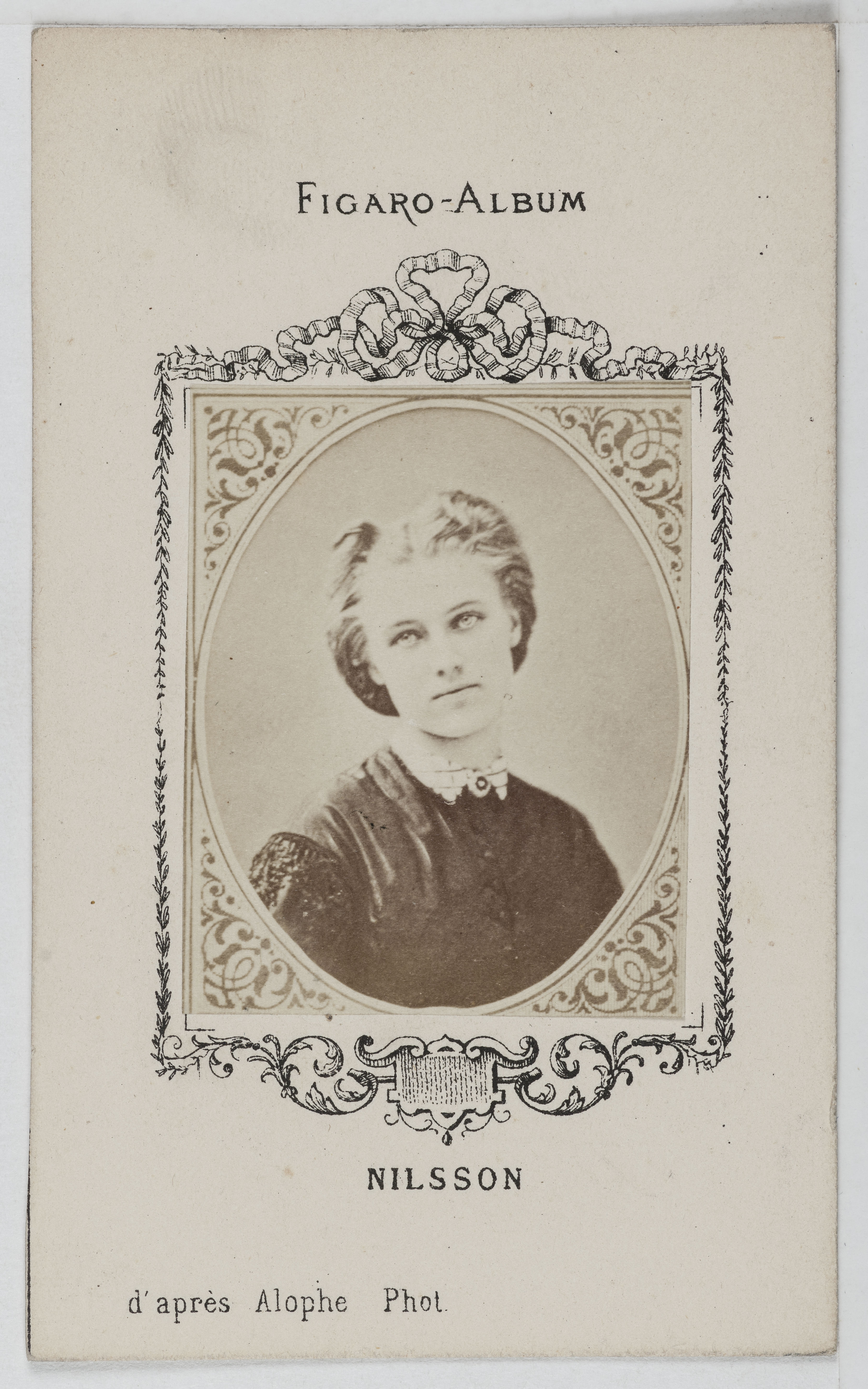 Marie-Alexandre Alophe, Portrait de Christine Nilsson (1843-1921), épouse Rouzaud, chanteuse d'opéra suédoise.