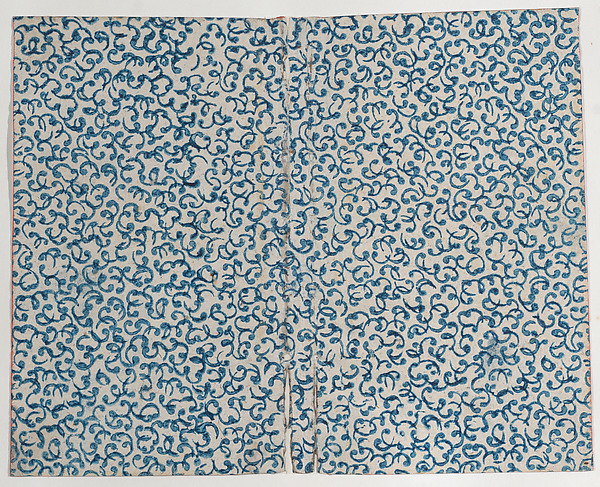 Anonymous, Book cover with blue curved line pattern