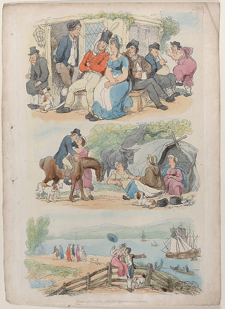 Thomas Rowlandson, Plate 4: Recruiting, from "World in Miniature"