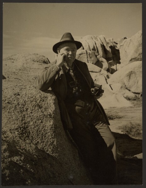 Louis Fleckenstein, [Portrait of Fleckenstein with camera]