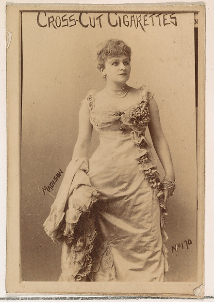 W. Duke, Sons & Co., Card Number 170, Madison, from the Actors and Actresses series (N145-1) issued by Duke Sons & Co. to promote Cross Cut Cigarettes