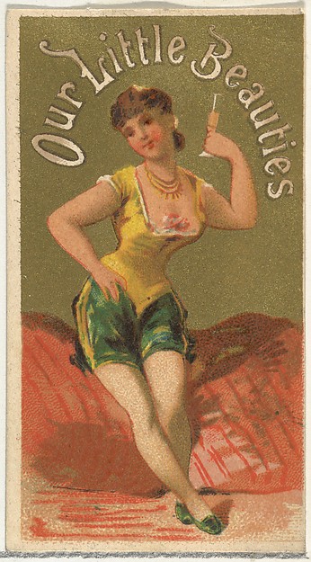 Allen & Ginter, From the Girls and Children series (N58) promoting Our Little Beauties Cigarettes for Allen & Ginter brand tobacco products