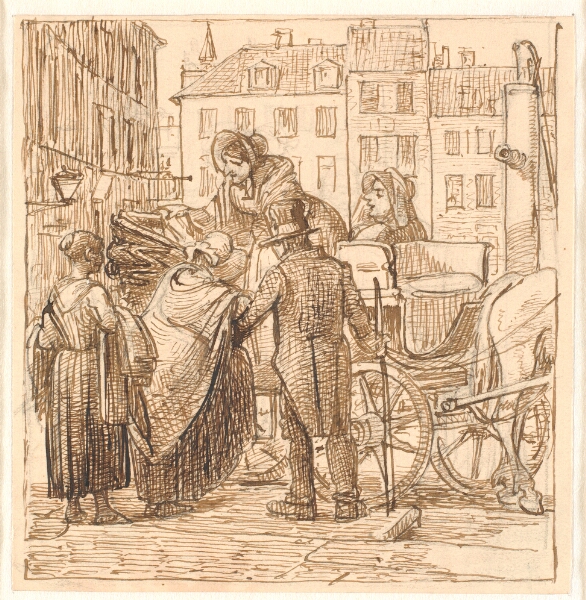 Wilhelm Marstrand, Madammerne stiger til vogns på Hanserplads