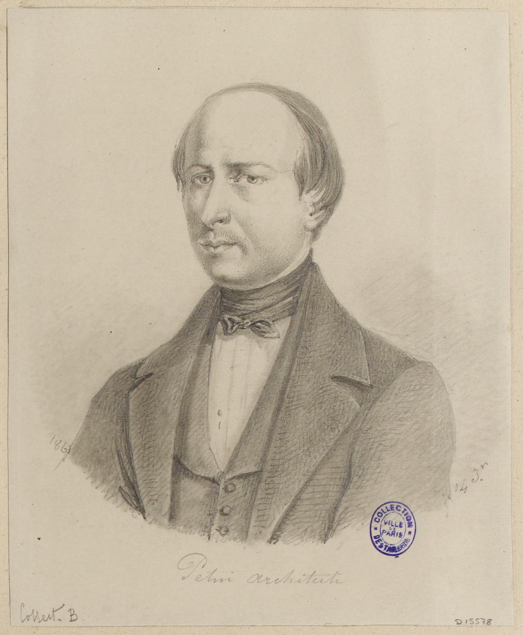 Anonyme, Portrait de l'architecte Petin