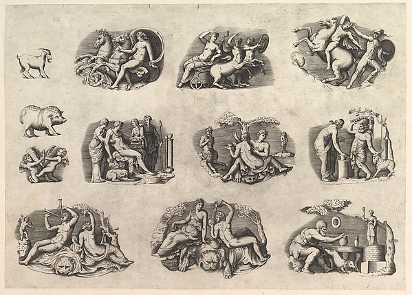 Anonymous, Italian, 16th century, Subjects after Antique Cameos and Gems, from "Speculum Romanae Magnificentiae"