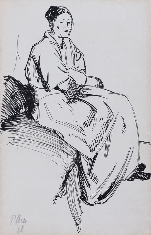 Peet (autor) Aren, seated woman