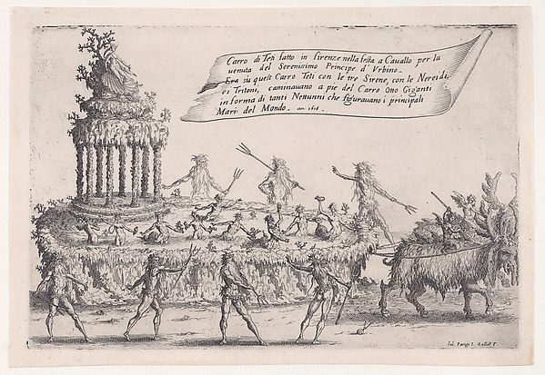 Jacques Callot, Le Char de Thétis (The Chariot of Thetis), from "Guerre de Beauté" (Guerra di Bellezza) (War of Beauty)