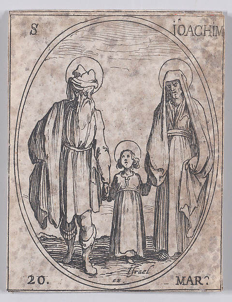 Jacques Callot, St. Joachim, March 20th, from "Les Images De Tous Les Saincts et Saintes de L'Année" (Images of All of the Saints and Religious Events of the Year)