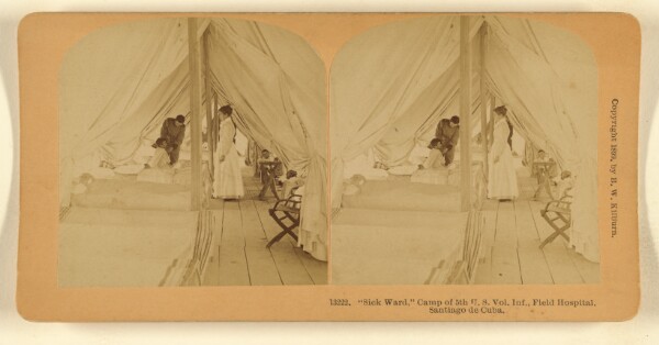 Benjamin West Kilburn, "Sick Ward," Camp of 5th U.S. Vol. Inf., Field Hospital, Santiago de Cuba.