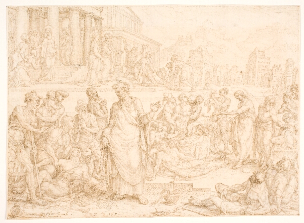 Maarten van Heemskerck, Peter og de øvrige apostle helbreder de syge