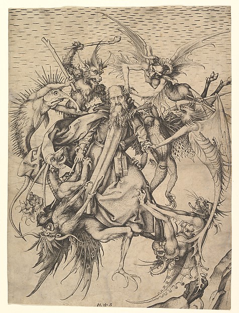 Martin Schongauer, Saint Anthony Tormented by Demons