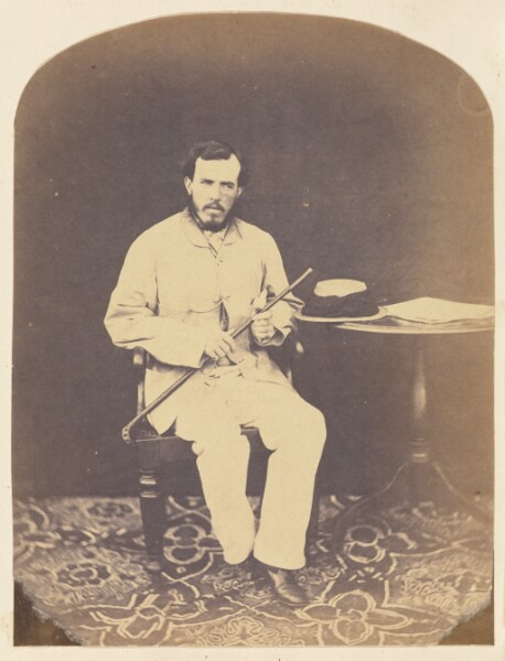 Felice Beato, [Portrait of Lieutenant Graham, India]