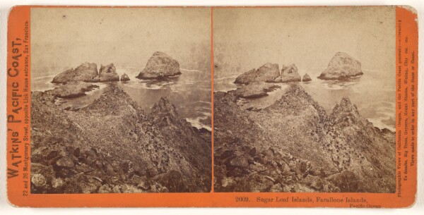 Carleton Watkins, Sugar Loaf Islands, Farallone [sic] Islands, Pacific Ocean.