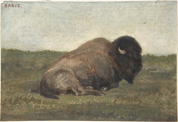 Antoine-Louis Barye, Bison Lying Down