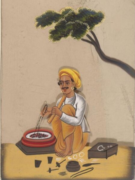 Unknown, One of forty paintings illustrating modes of transport, occupations, entertainers, ascetics and Muharram subjects.