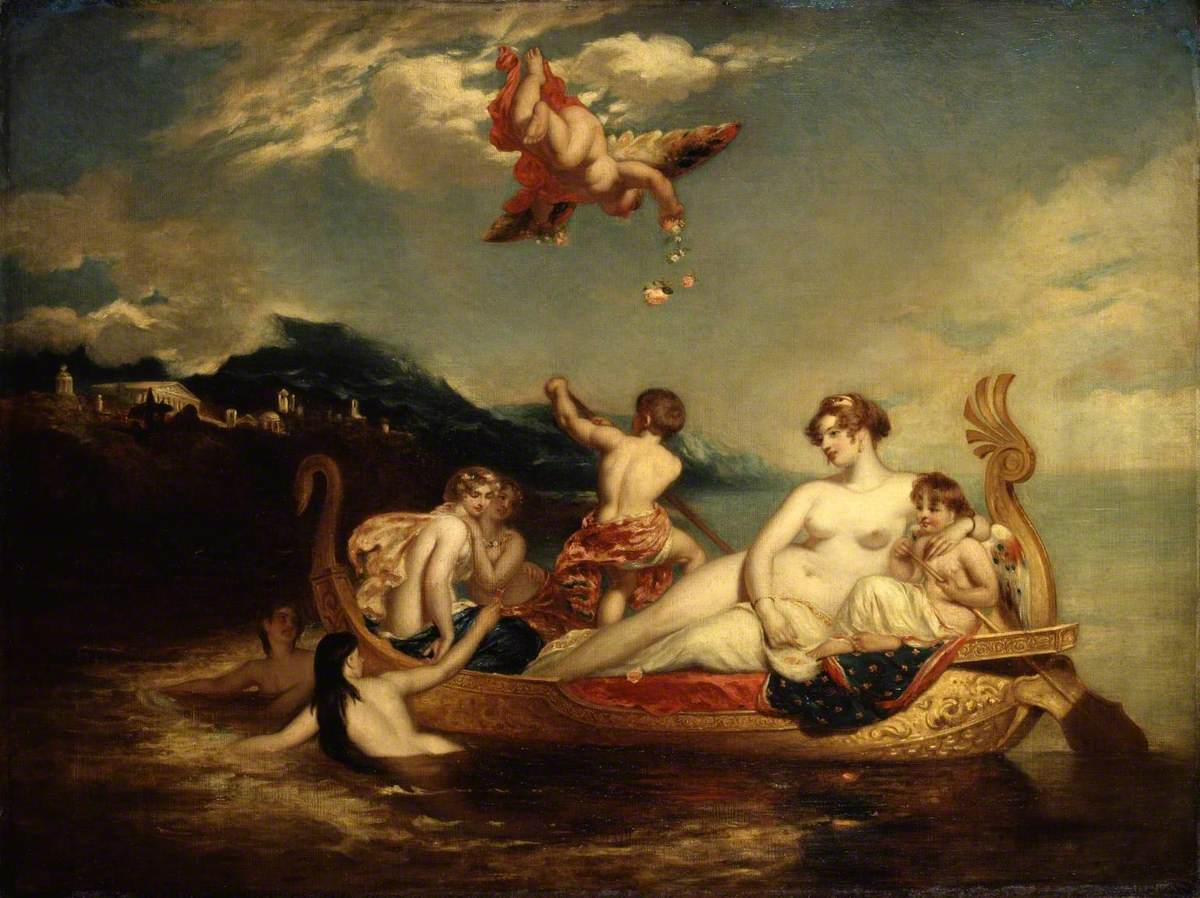 William Etty, The Coral Finder: Venus and her Youthful Satellites, replica
