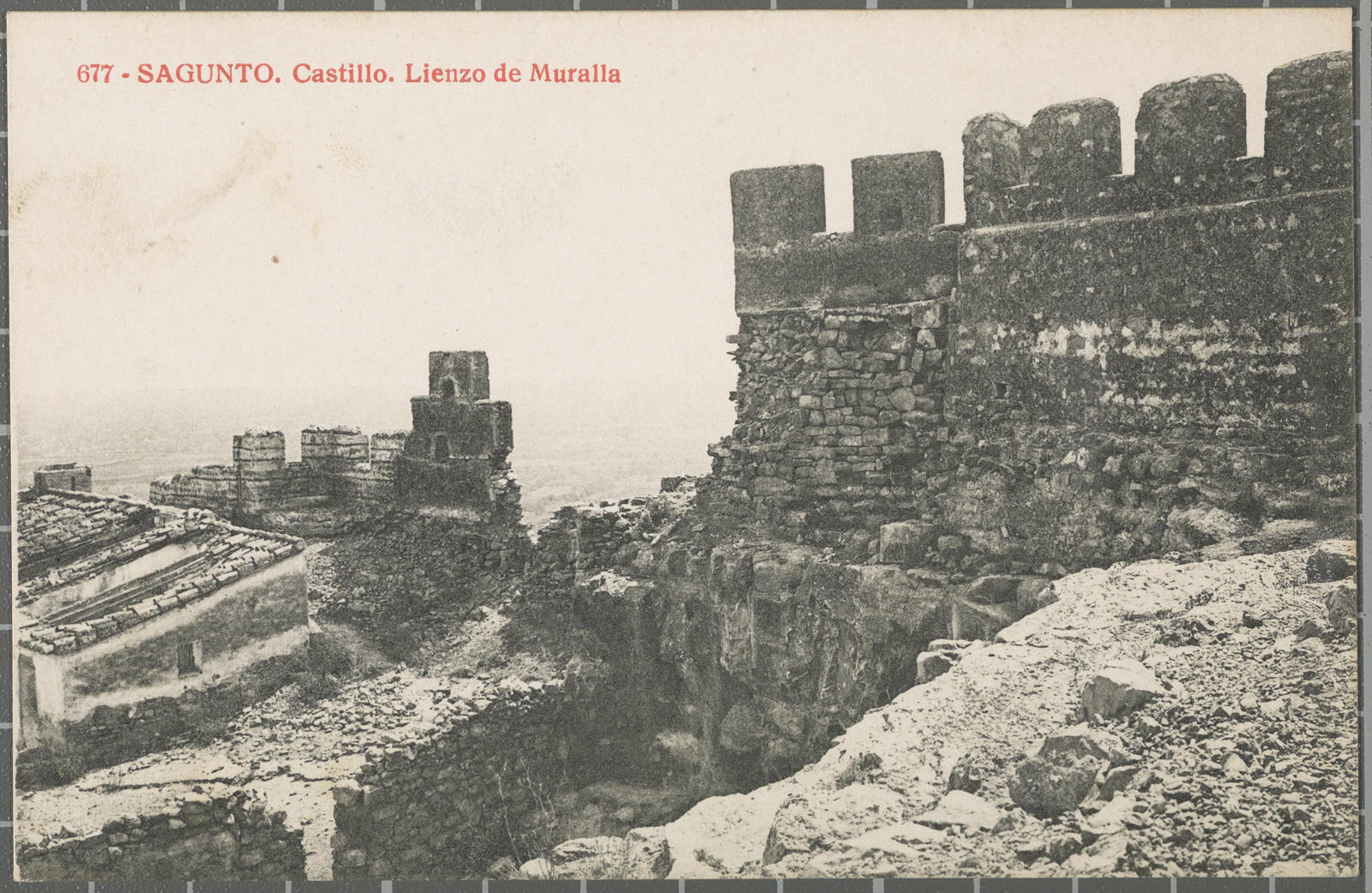 Desconegut, 677 - Sagunto. Castle. Wall Lienzo