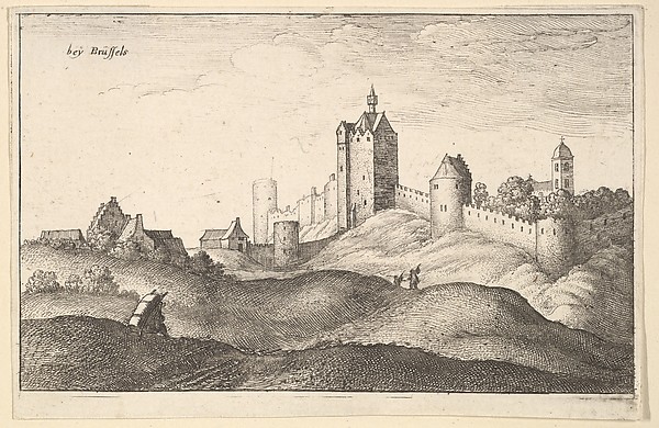 Wenceslaus Hollar, Beÿ Brüssels (Brussels), from "European Views"