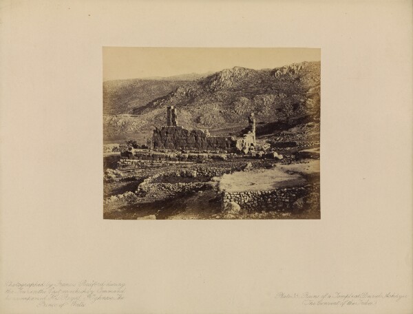 Francis Bedford, Ruins of a Temple at Deir-el-Ashâyir ("The Convent of the Tribes")